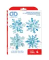 Diamantové maľovanie - DIAMOND DOTZ - 4 snehové vločky