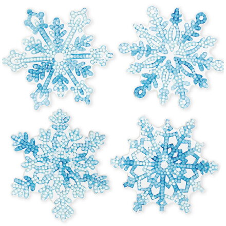 Diamantové maľovanie - DIAMOND DOTZ - 4 snehové vločky