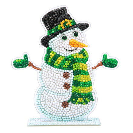 Diamantové maľovanie - DIAMOND DOTZ - Snehuliak