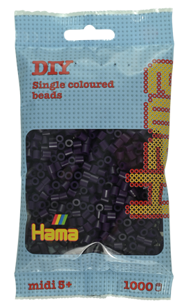 Korálky farba baklažánová.