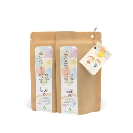 Multivitamín s jódom, vhodný pre deti, 2x30 ks, zvýhodnená cena